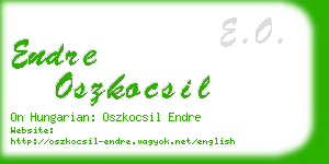 endre oszkocsil business card